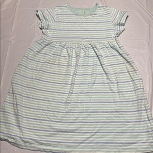 Land’s End Striped Blue and White Dress with pockets size 6